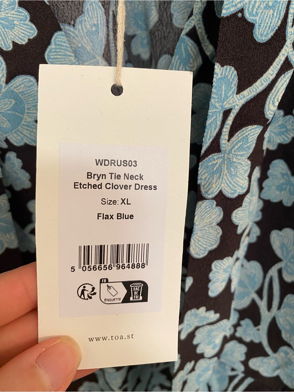 TOAST Bryn Tie Neck Dress XL - Picture 8 of 8